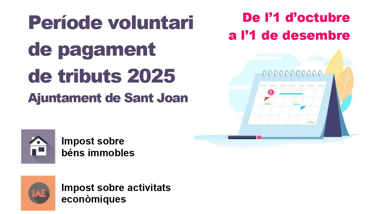 pagament de tributs sant joan