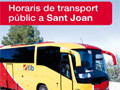 Nous horaris de transport públic al municipi de Sant Joan